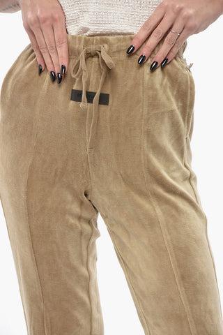 Joggers in Ciniglia con Polsini ed Elastico in Vita