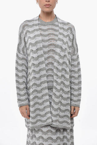 Cardigan Buttonless in Lurex
