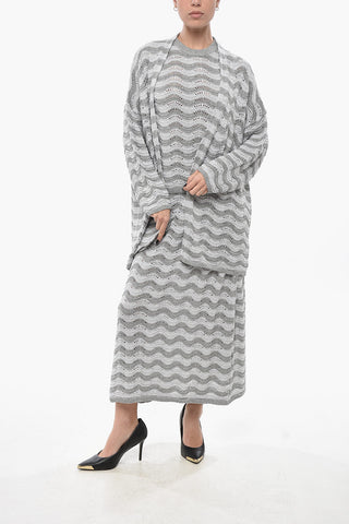 Cardigan Buttonless in Lurex