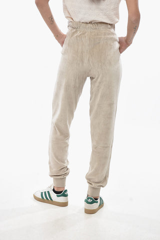 Joggers in Ciniglia con Polsini ed Elastico in Vita