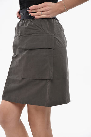ESSENTIALS 카고 미니스커트 엘라스틱 허리밴드