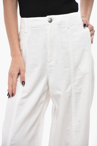 Cropped-Fit Trousers ARIANNA with Frayed Hem