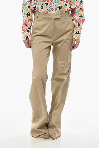 Chinohose aus Popeline mit Gürtelschlaufen