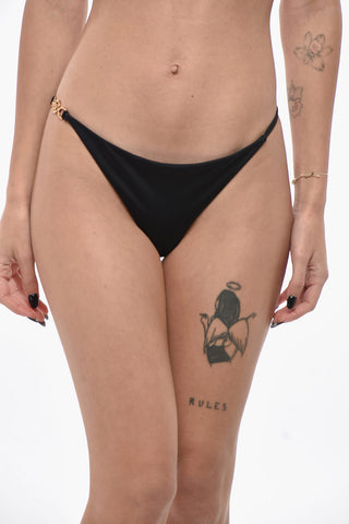 Stretch Bikini Briefs with Logo Detail