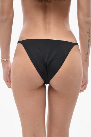 Stretch Bikini Briefs with Logo Detail