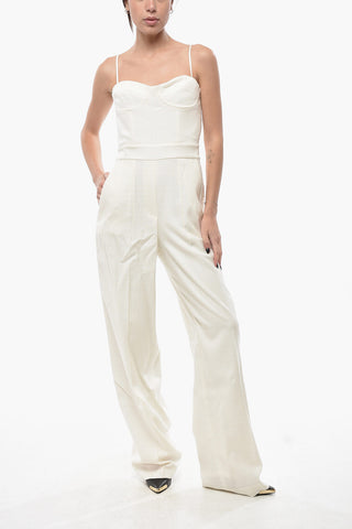 Jumpsuit aus Wollmischung mit einem Abnäher und seitlichem Reißverschluss