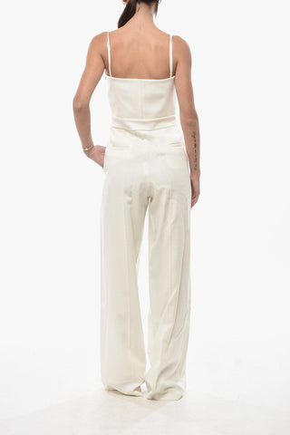 Jumpsuit aus Wollmischung mit einem Abnäher und seitlichem Reißverschluss