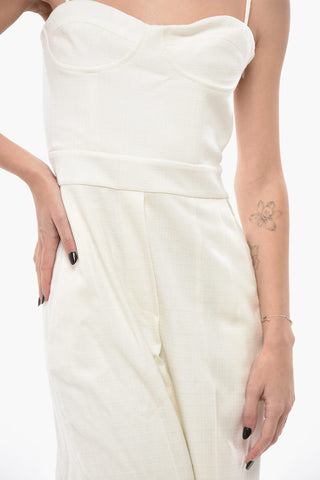 Jumpsuit aus Wollmischung mit einem Abnäher und seitlichem Reißverschluss