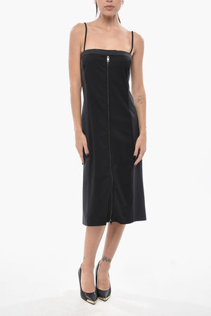 Vestito Midi D-DAMINI Bicolore con Chiusura Zip