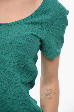 T-Shirt JULIA aus perforiertem Stoff
