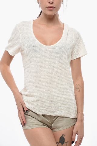 T-Shirt JULIA aus perforiertem Stoff