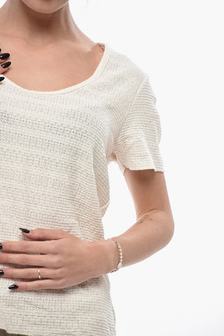 T-Shirt JULIA aus perforiertem Stoff