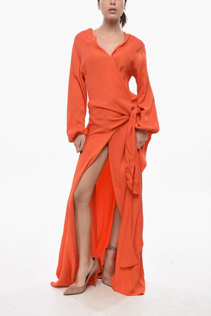 Maxi Wrap Dress with Belt