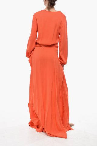 Maxi Wrap Dress with Belt