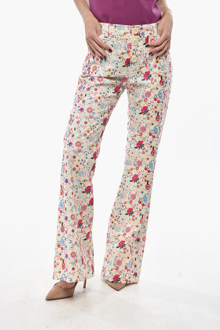 Bootcut-Hose CHARLOTTE aus bestickter Baumwolle