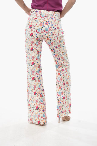 Bootcut-Hose CHARLOTTE aus bestickter Baumwolle