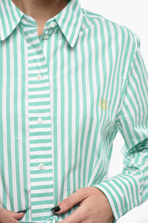 Awning-Striped Shirt Dress AMOUR with Belt