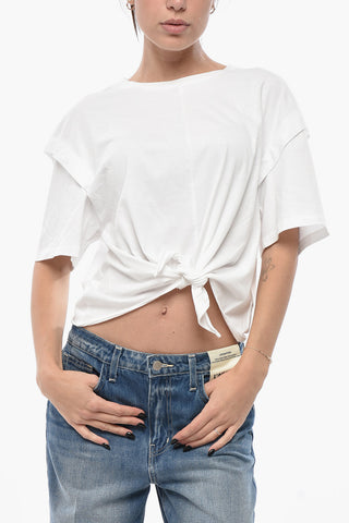 T-Shirt Girocollo MICA con Nodo Frontale