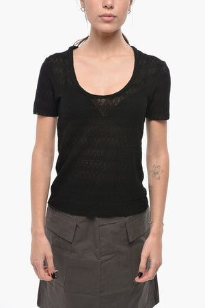 Openwork Fabric T-Shirt JULIA