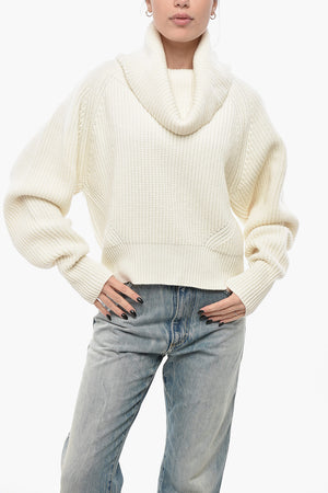 Pullover a Collo Alto in Misto Cashmere