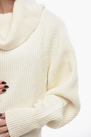 Pullover a Collo Alto in Misto Cashmere
