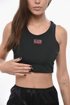 EMPORIO Cropped Top with Embossed Logo