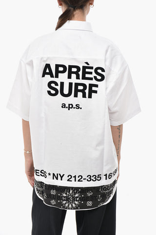 Cotton-Blend Blouse with Paisley Details and Drawstring