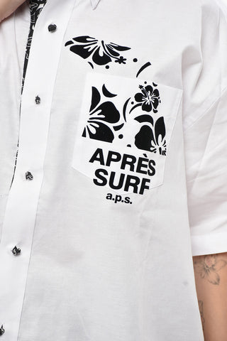 Cotton-Blend Blouse with Paisley Details and Drawstring