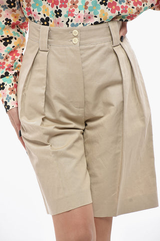 Linen-Blend Two-Pleat Shorts ODETTE