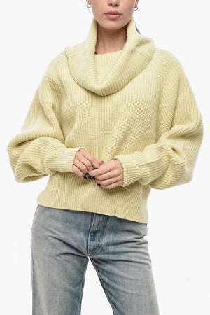 Pullover a Collo Alto in Misto Cashmere