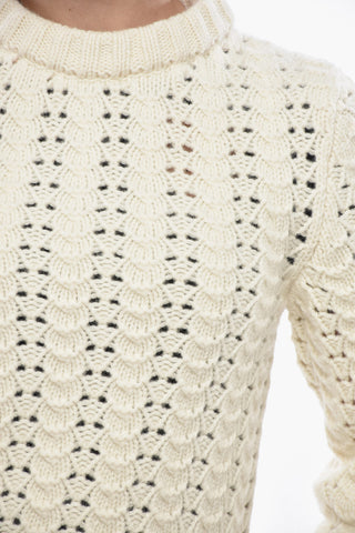 Maglia Girocollo in Lana Openwork