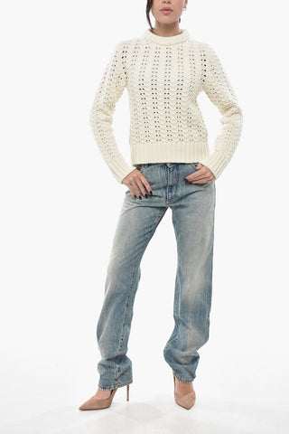 Maglia Girocollo in Lana Openwork