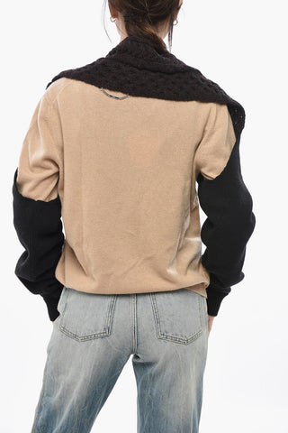 Coprispalle in Lana Cable Knit
