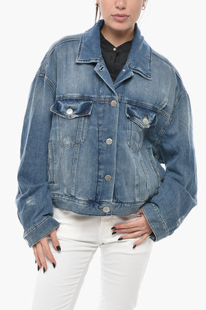 Giubbotto in Denim Lavaggio Medio