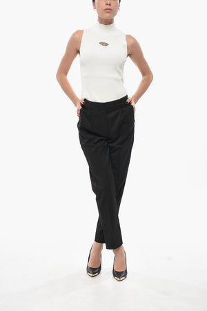 4-Pocket Trousers with Satin Side Stripes
