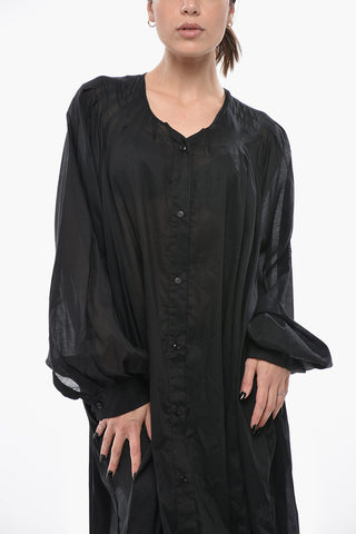 Hemdkleid BRUGE aus Baumwollmischung mit Puffärmeln