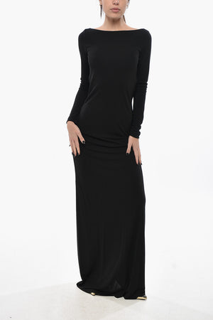 Backless Maxi Dress with Jewel Detail