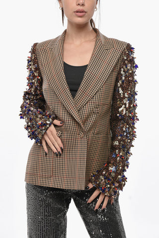 Double-breasted BEAUME Blazer with Sequined Sleeves