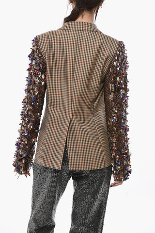 Double-breasted BEAUME Blazer with Sequined Sleeves