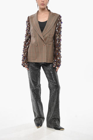 Double-breasted BEAUME Blazer with Sequined Sleeves