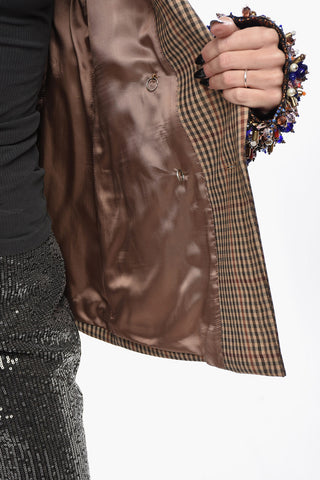 Double-breasted BEAUME Blazer with Sequined Sleeves