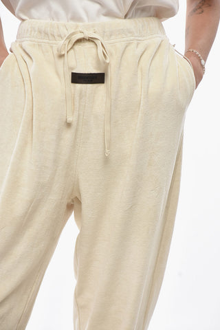 Chenille Joggers with Cuffs and Elastic Waist
