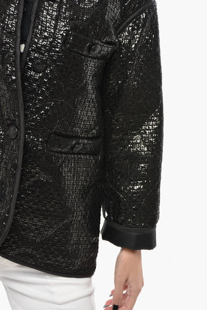 Giubbotto Trapuntato in Tweed di Nylon