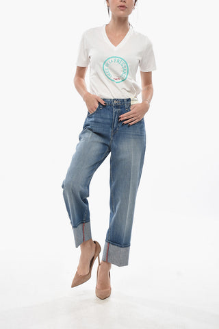 Cropped-Fit Jeans with 28cm Turn-Up