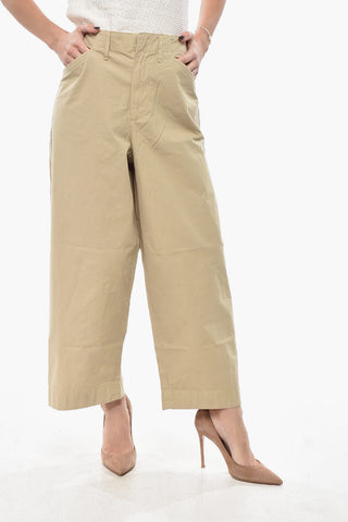 Cotton Pants BANKS with Cropped-Fit Design