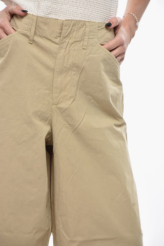 Cotton Pants BANKS with Cropped-Fit Design