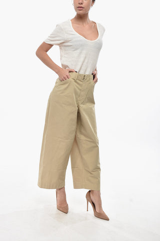 Cotton Pants BANKS with Cropped-Fit Design
