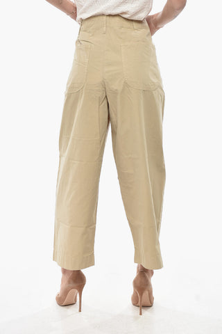 Cotton Pants BANKS with Cropped-Fit Design