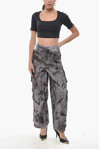 골지 크롭 탑 사이드 밴드