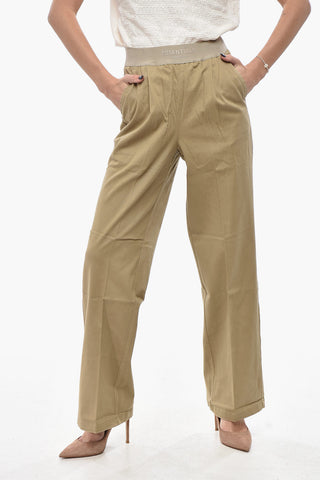 Cotton Relaxed-Fit Pants with Elastic Waist